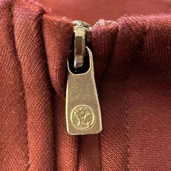 Hart Schaffner Marx Mens Size XL 1/4 Zip Pullover Wine Red Solid 100% Cotton - Picture 5 of 11